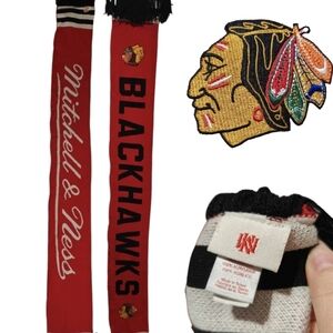Y2K The Chicago Blackhawks Hockey NHL Thick Tassles Long Mitchell & Ness